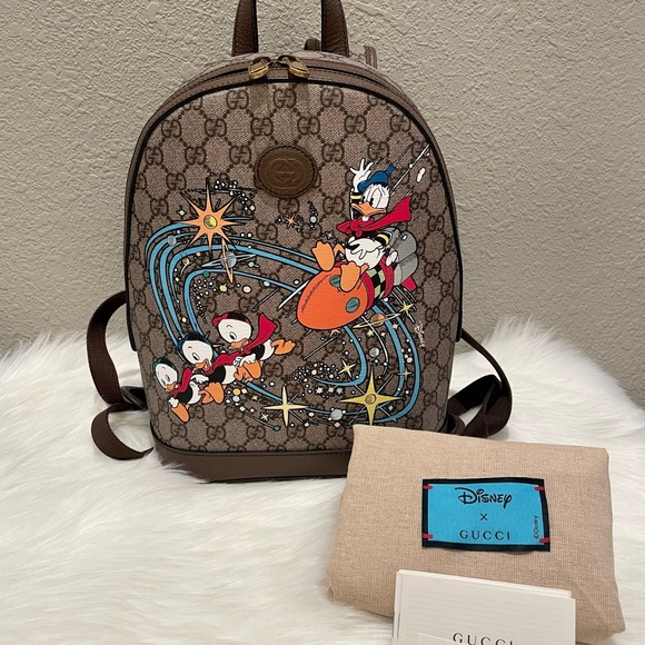 NEW Gucci X Disney Donald Duck Small Backpack - Picture 12 of 13